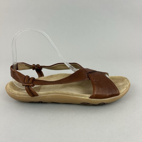 Clarks brown leather slingback - brown,