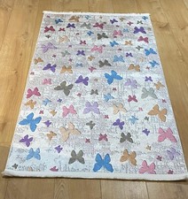 Non slip washable butterfly turkish-made Rug 140 x 80 cm 