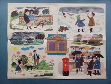 1965 SCHOOL POSTER "CHILD EDUCATION" MAGAZINE "WEATHER" by ALAN JESSETT