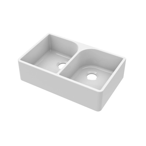 Fireclay double bowl butler - fireclay,
