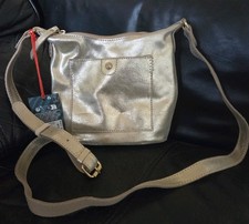 BNWT Silver Leather White