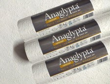 3 x rolls Woodchip Wallpaper