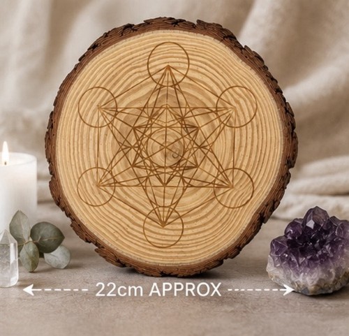Wooden crystal charging grid - crystal,