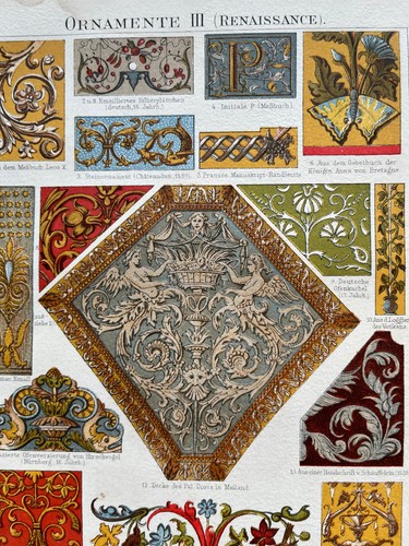 Antique chromolithograph - , of