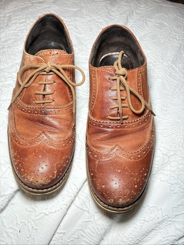 Dune brown leather brogues - dune, uk