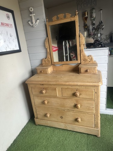 Vintage pine antique dressing - pine,