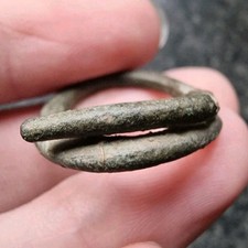 Rare Celtic Hair Ring Bronze