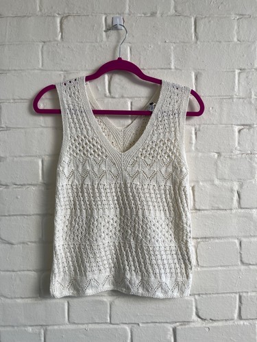 Knit sweater vest tank top - sweater,