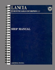 LANCIA BETA MONTECARLO SHOP MANUAL REPAIR WORKSHOP BOOK PAPER REPRINT ENGLISH