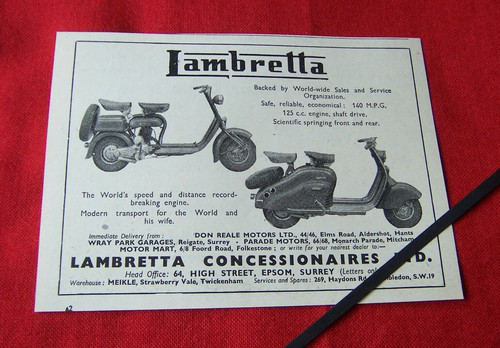 Lambretta scooter 1951 - lambretta,