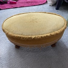 Vintage Footstool gold Velvet