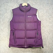 Berghaus Down Filled Gilet Size 14 Purple Puffer Body Warmer Walking Hiking Vest