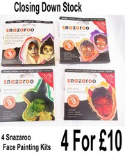 snazaroo face painting kit 4 of various themes