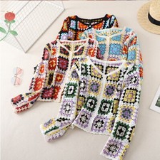 Women Crochet Retro Cardigan