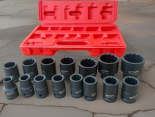 15pcs 1/2" Drive 12 Point
