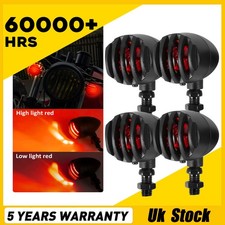 4x Motorcycle Red Halogen Turn