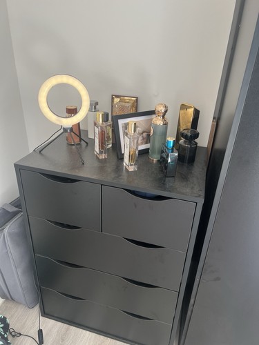 Black drawer chest of - drawer,