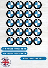 BMW Logo Edible Cupcake