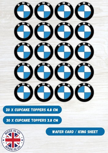 Bmw logo edible cupcake - bmw,