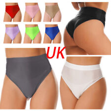 UK Womens Knickers Oily Briefs Sports Panty Short Costume High Waist Clubwear
