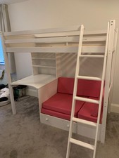 ESTELLA High Single Sleeper Bed With Fold Out Bed/sofa + Desk With Storage