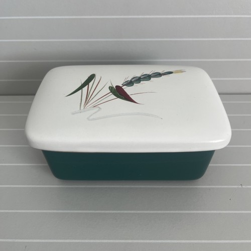 Denby green wheat butter tub - green,