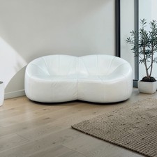 Sofa Settee White leather