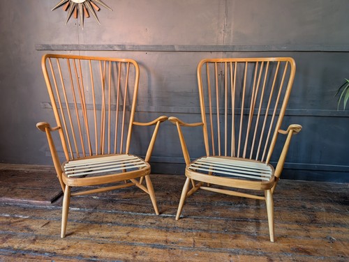 Pair vintage mid century - pair, of