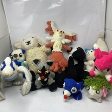 10 Pokémon Handmade Plush Toys Bundle Variety Of Characters Restoration Needed