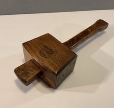 VINTAGE EMIR OF ASHFORD CARPENTERS BEECH HEADED MALLET WITH BEECH HANDLE