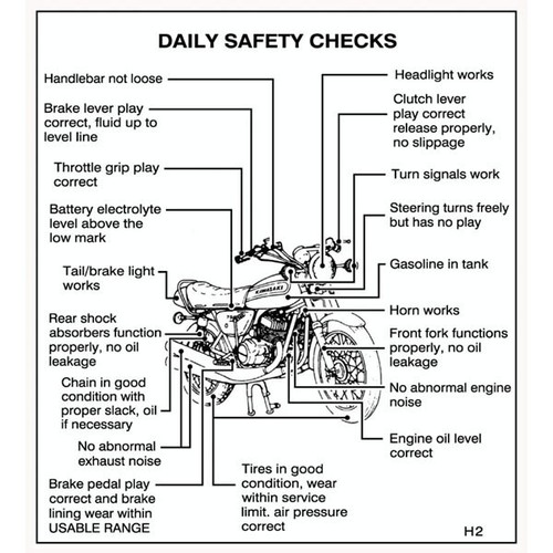 Daily safety checks - daily,