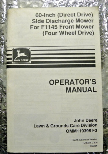 John deere operators manual - deere,