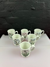 6 x Portmeirion Botanic Garden Tea / Coffee Mugs 9 cm High Set