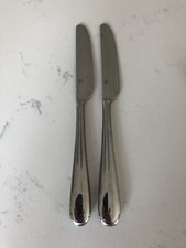 2 x RARE Alessi Nuovo Milano dinner table Knives Approx 23 cm Stainless Steel