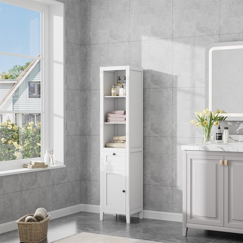White tall storage unit - tall,