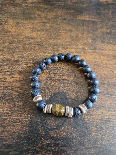 Lava rock bracelet - bracelet, &