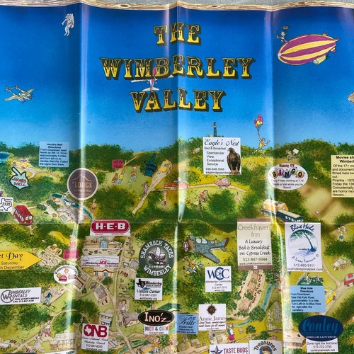 Wimberley valley map cartoon - map,