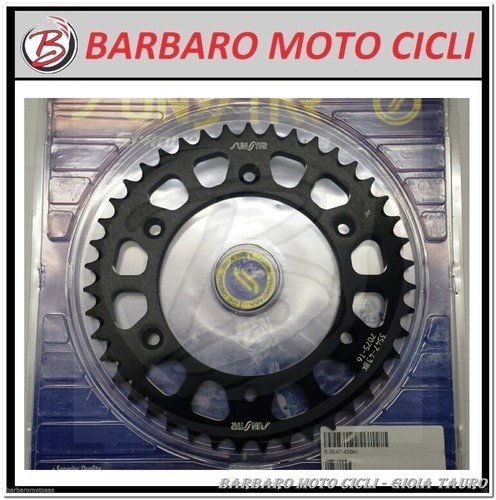 Rear sprocket ergal black - ergal, 43