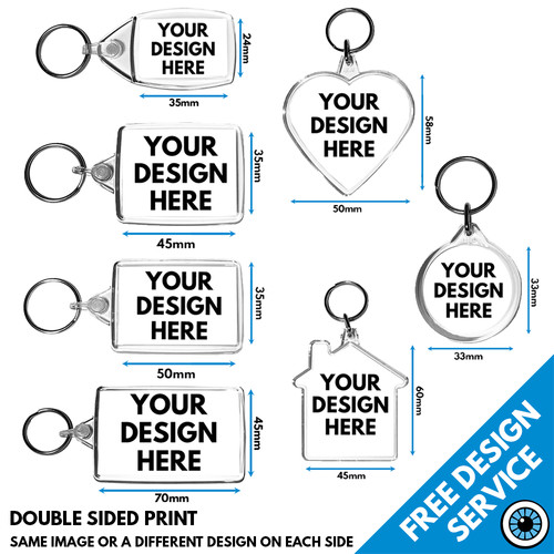 Custom printed key ring - printed,