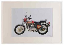 RoyalEnfield Bullet Electra5S 2007 A2 framed limited edition print drawing