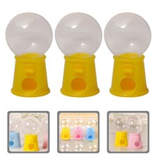  3 Pcs Bubble Gum Machine Dispenser Candy Vending Toy Gumball Automatic