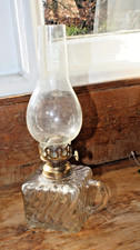 Antique glass oil lamp - antique,