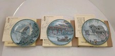 Set of 3 Chinese Imperial Jingdezhen Plate Scenes from the Summer Palace
