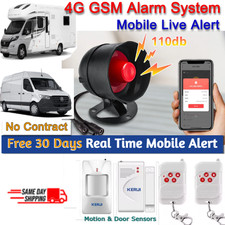 Camper-Van-Car Remote Alarm Security System Wireless Sensor 4G Mobile Live Alert