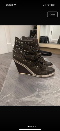 Ash black leather - ash,