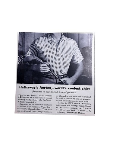 1960 hathaway aertex shirt - aertex,