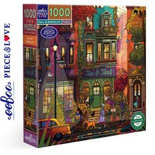 eeBoo FALL in BROOKLYN 1000 pc Square Jigsaw Puzzle Super Deluxe PZT184