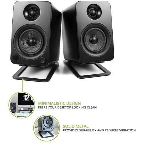 Black speaker stands for - stands, 3"-4"