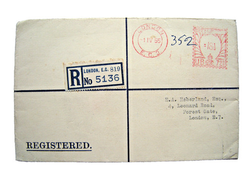 Registered envelope london - envelope.,