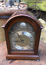 Vintage Mappin & Webb tempus fugit walnut mantel clock 1970s Elliot movement 10"